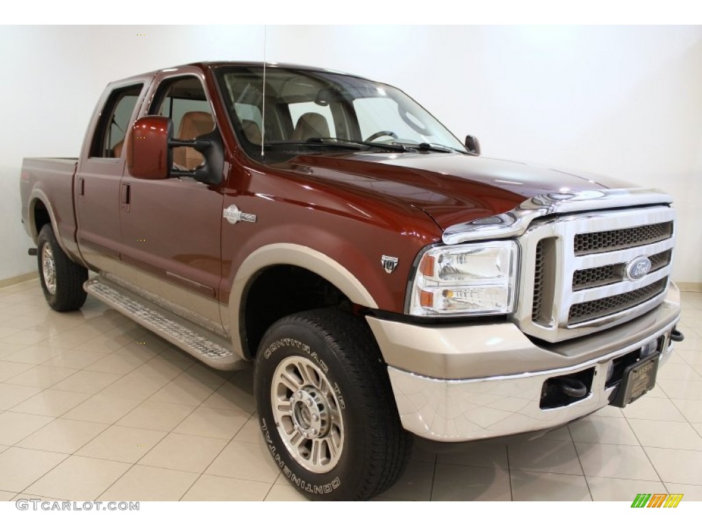 2005 F250 Super Duty King Ranch FX4 Crew Cab 4x4 - Dark Copper Metallic / Castano Brown Leather photo #1