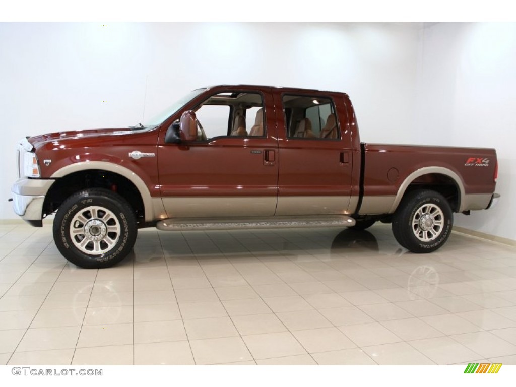 Dark Copper Metallic 2005 Ford F250 Super Duty King Ranch FX4 Crew Cab 4x4 Exterior Photo #52601456