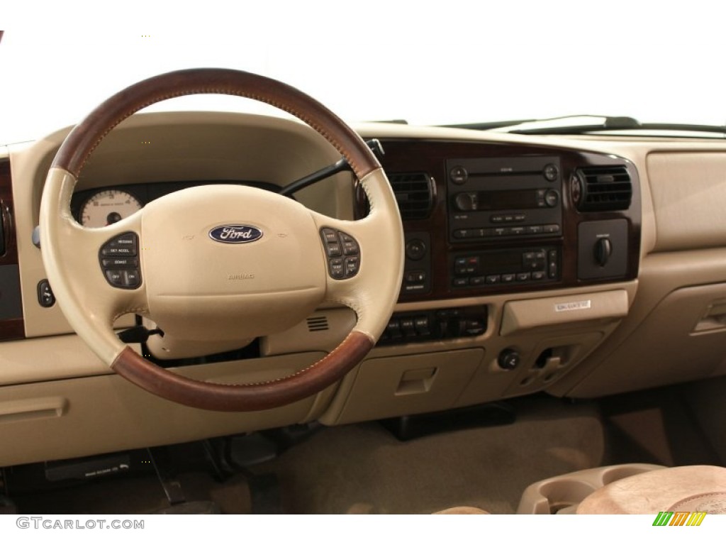 2005 Ford F250 Super Duty King Ranch FX4 Crew Cab 4x4 Castano Brown Leather Dashboard Photo #52601570