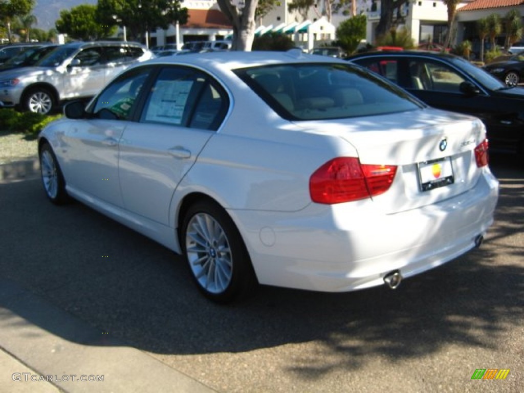 2011 3 Series 335d Sedan - Alpine White / Beige photo #2