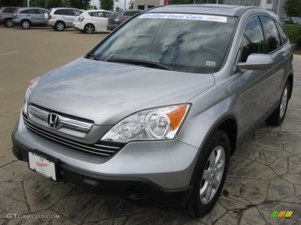 2009 CR-V EX-L 4WD - Alabaster Silver Metallic / Black photo #2