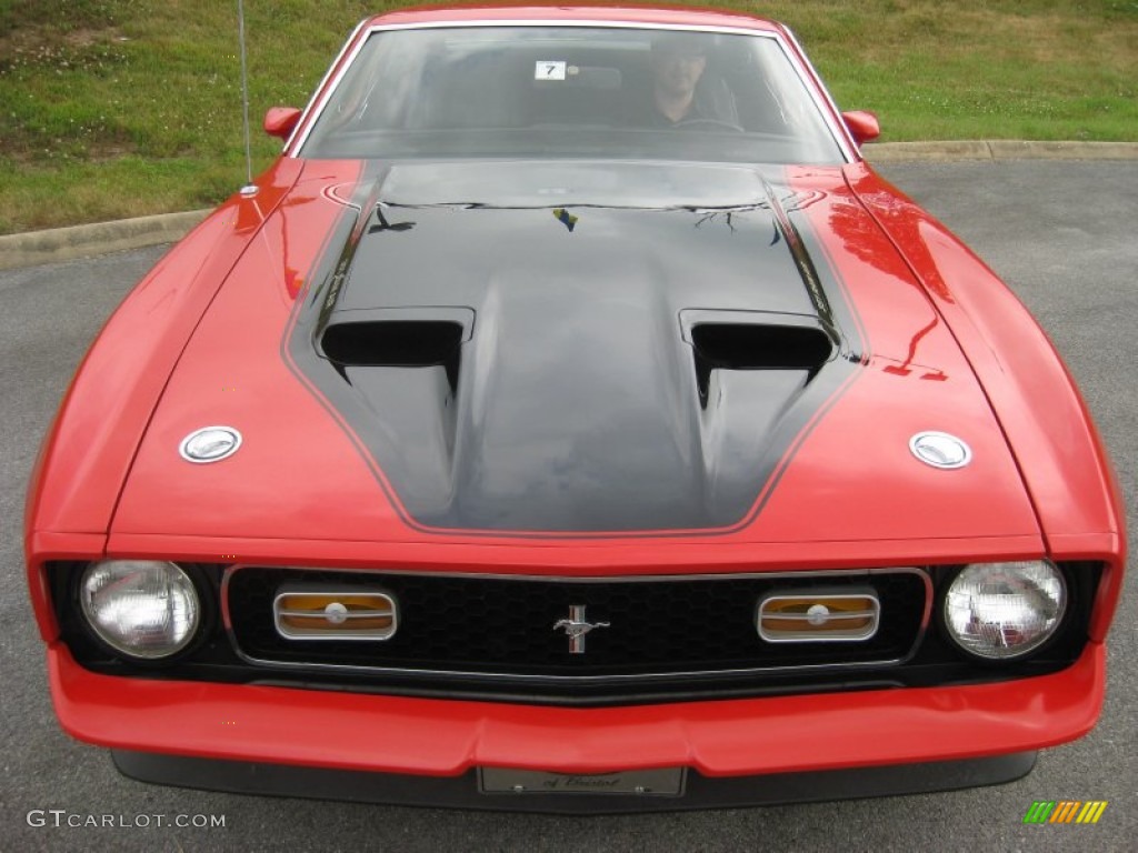 Bright Red 1971 Ford Mustang Mach 1 Exterior Photo #52605782
