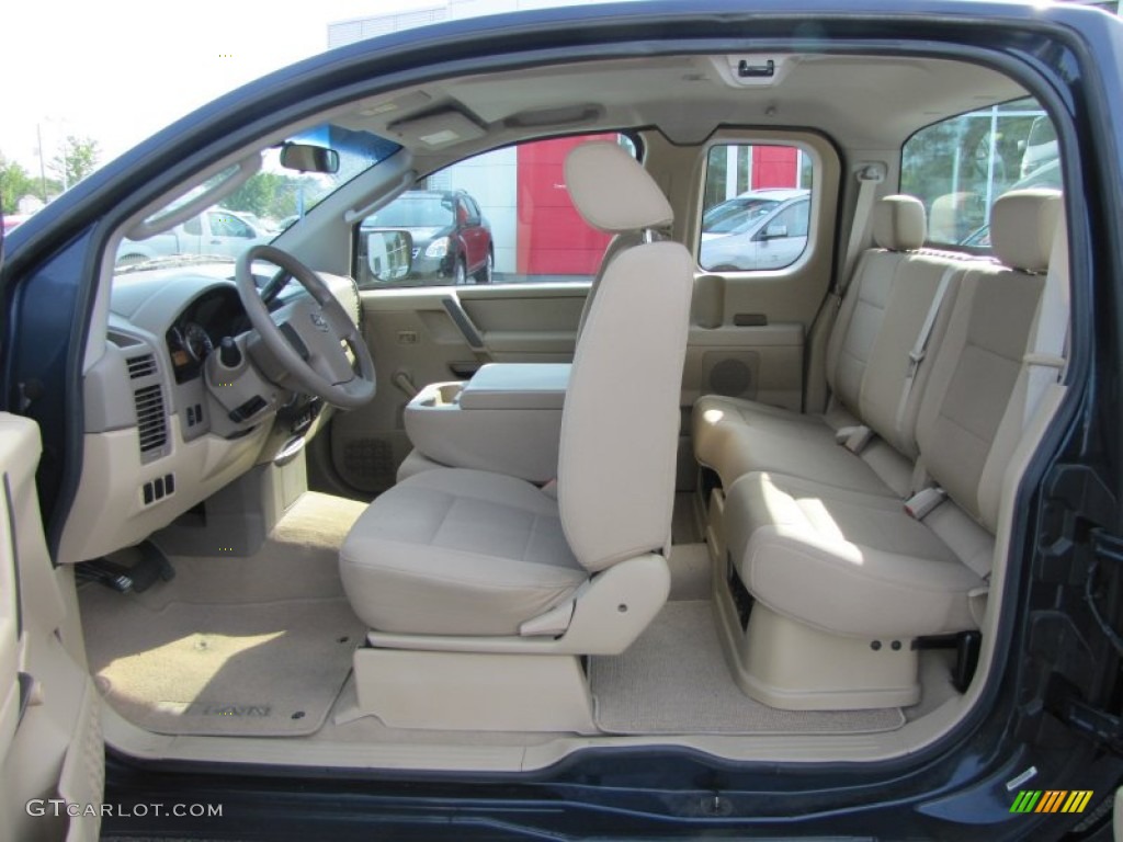 Almond Interior 2008 Nissan Titan XE King Cab Photo #52607045