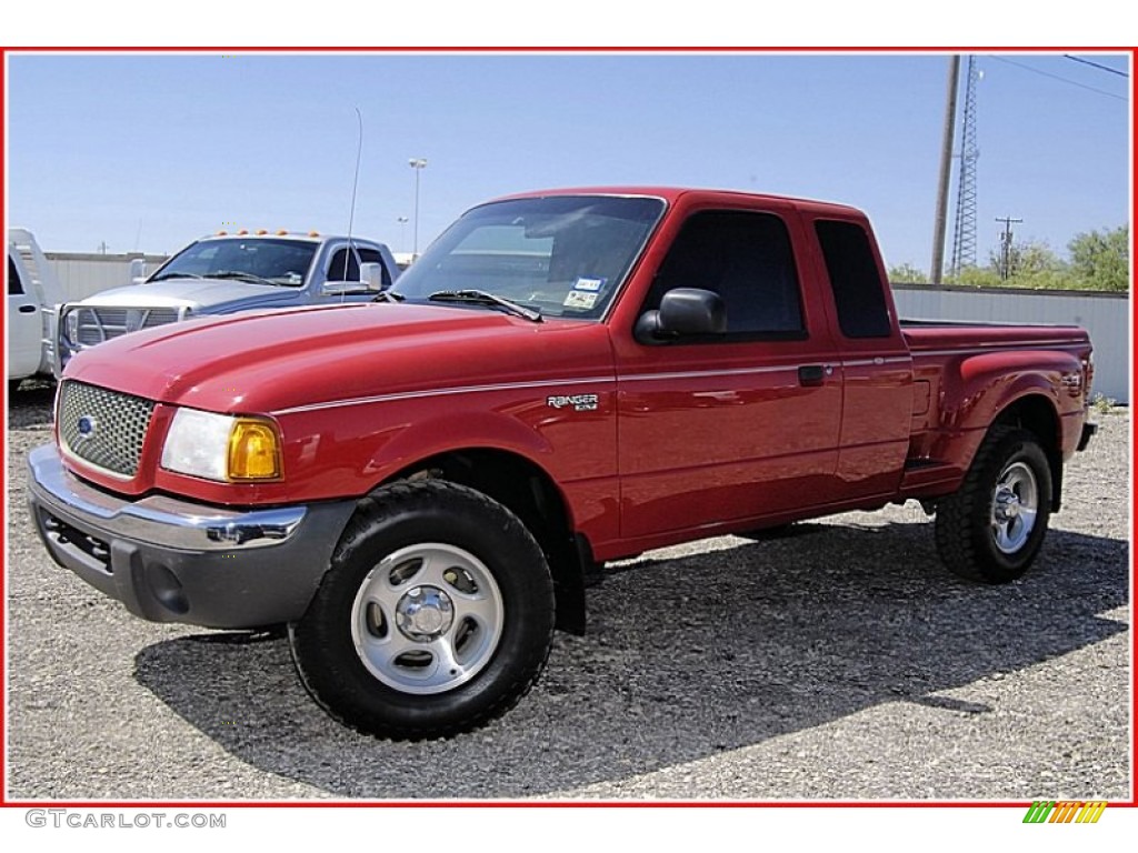 2001 Bright Red Ford Ranger Xlt Supercab 4x4 52598489