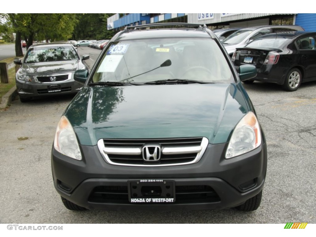 2003 CR-V EX 4WD - Clover Green Pearl / Saddle photo #2