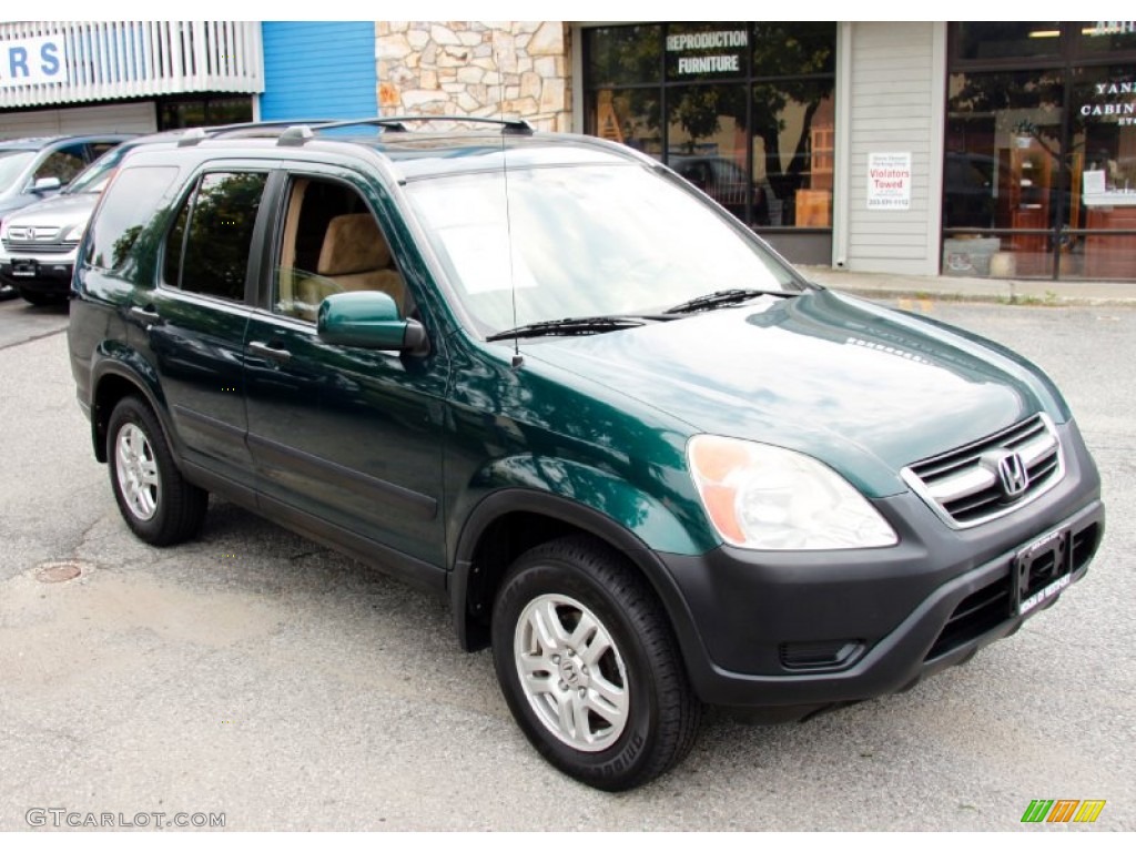 2003 CR-V EX 4WD - Clover Green Pearl / Saddle photo #3