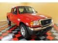 Bright Red 2004 Ford Ranger XLT SuperCab Flare Side 4x4