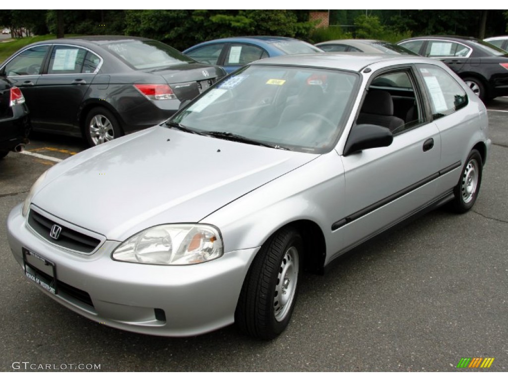 1999 Civic CX Coupe - Vogue Silver Metallic / Gray photo #1
