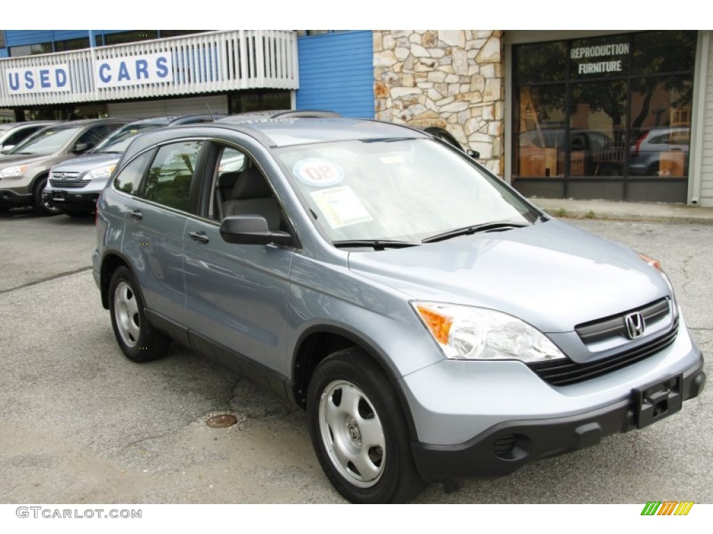 2008 CR-V LX 4WD - Glacier Blue Metallic / Gray photo #3