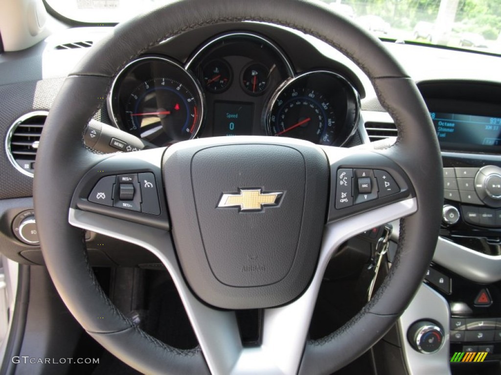 2012 Chevrolet Cruze LT/RS Jet Black Steering Wheel Photo #52612619