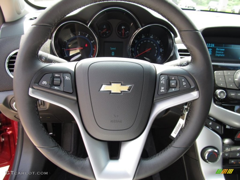 2012 Chevrolet Cruze LT/RS Jet Black Steering Wheel Photo #52613075