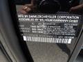 2006 Chrysler Crossfire Limited Roadster Info Tag