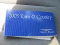 2003 Chrysler Town & Country LXi Books/Manuals