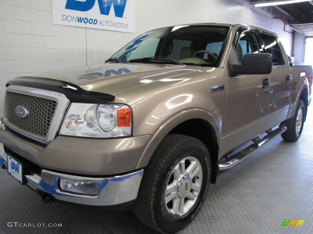 2004 F150 Lariat SuperCrew 4x4 - Arizona Beige Metallic / Tan photo #1