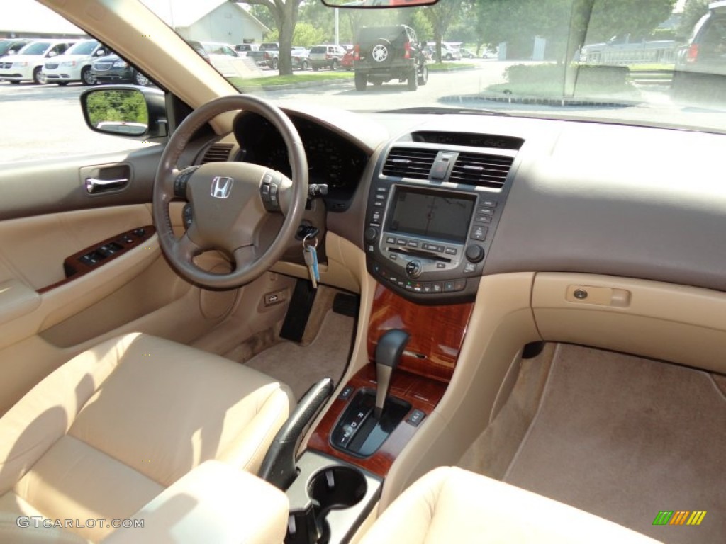 2007 Accord EX-L V6 Sedan - Desert Mist Metallic / Ivory photo #14