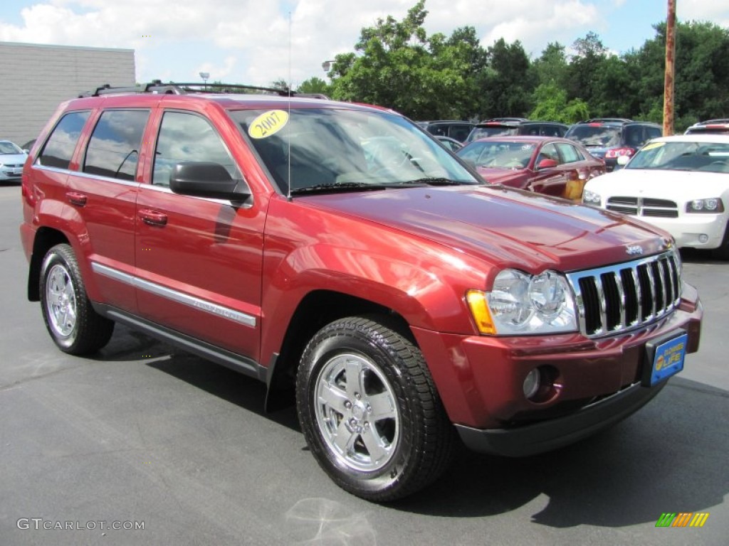 2007 Grand Cherokee Limited 4x4 - Red Rock Crystal Pearl / Dark Khaki/Light Graystone photo #1