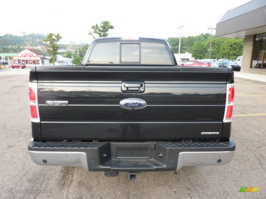 2011 F150 Lariat SuperCab 4x4 - Tuxedo Black Metallic / Pale Adobe photo #3