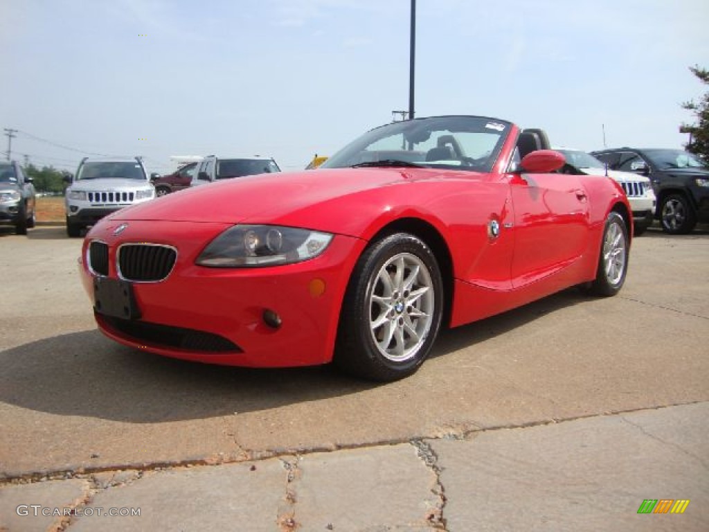 2005 Z4 2.5i Roadster - Bright Red / Black photo #1