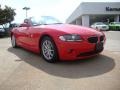 2005 Bright Red BMW Z4 2.5i Roadster  photo #7
