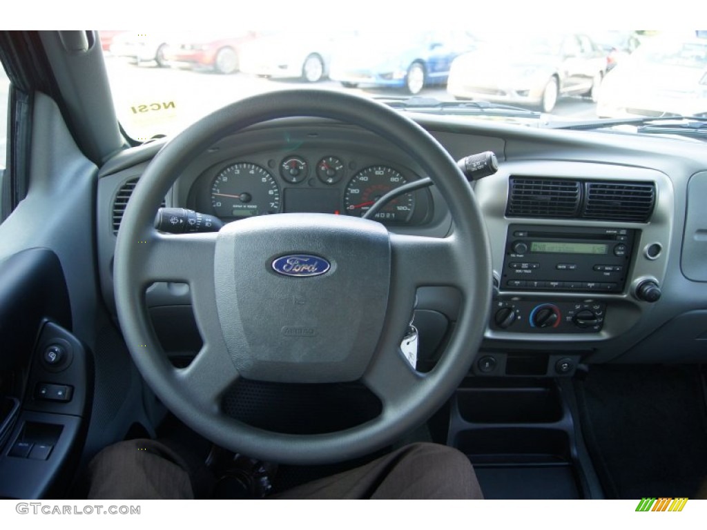 2011 Ford Ranger XLT SuperCab Medium Dark Flint Steering Wheel Photo #52621778