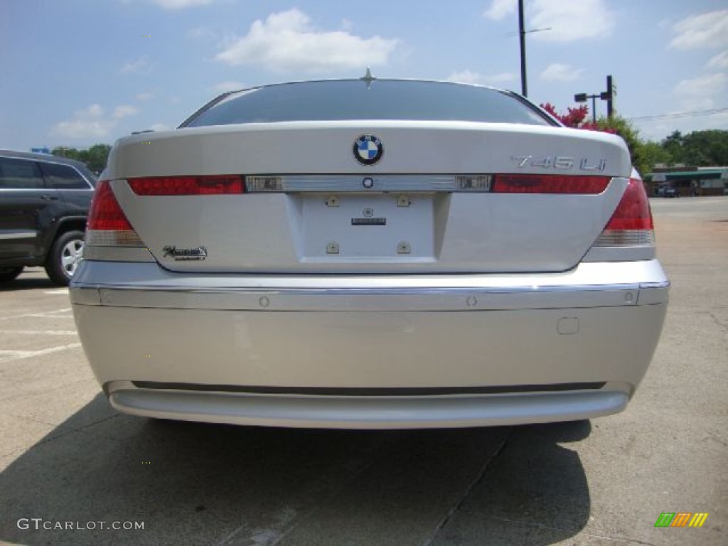 2003 7 Series 745Li Sedan - Titanium Silver Metallic / Black/Black photo #4