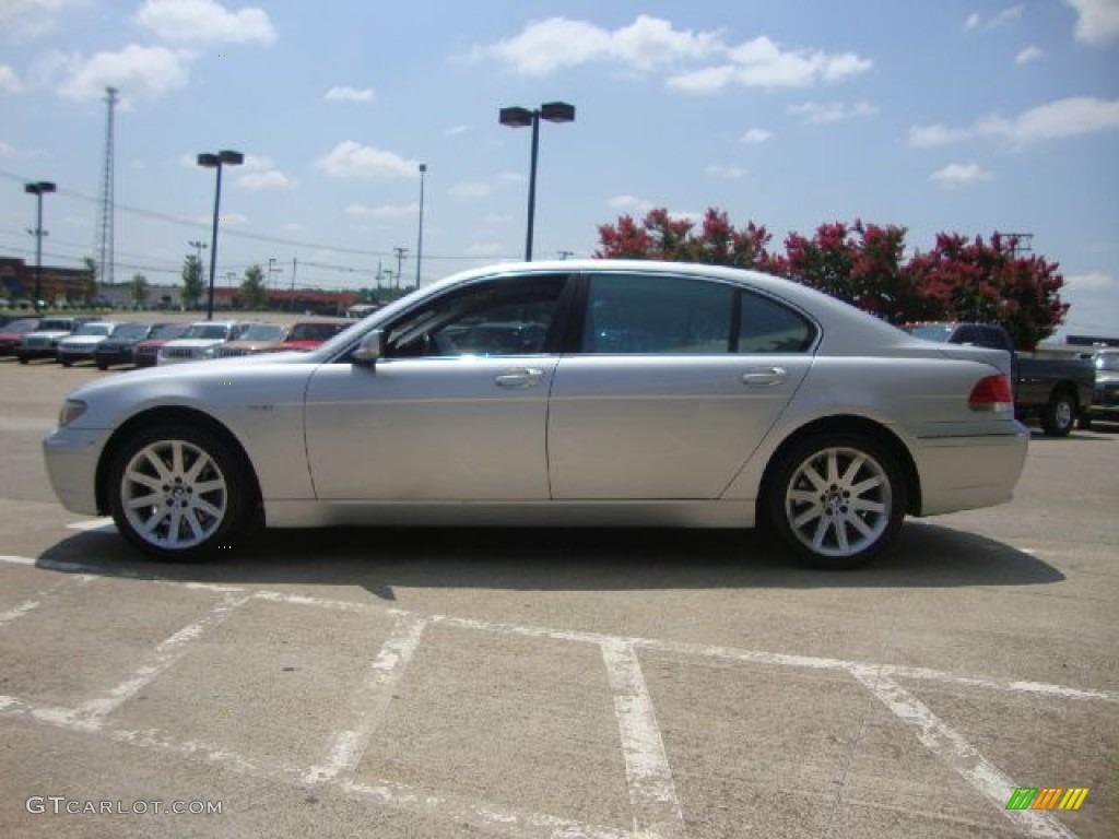 2003 7 Series 745Li Sedan - Titanium Silver Metallic / Black/Black photo #6