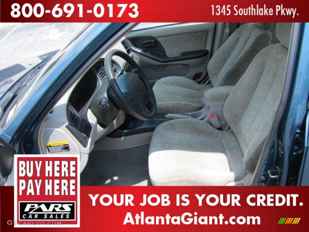 2002 Elantra GLS Sedan - Cobalt Blue / Beige photo #6