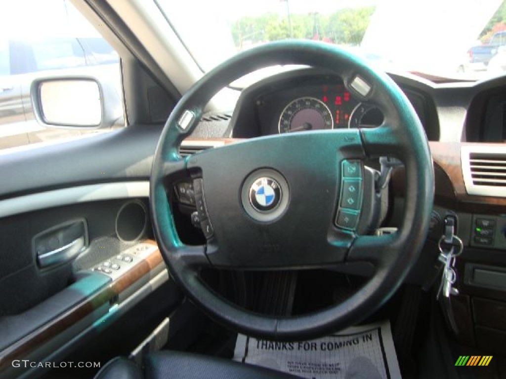 2003 7 Series 745Li Sedan - Titanium Silver Metallic / Black/Black photo #26