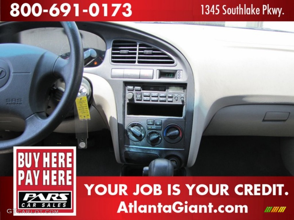 2002 Elantra GLS Sedan - Cobalt Blue / Beige photo #10
