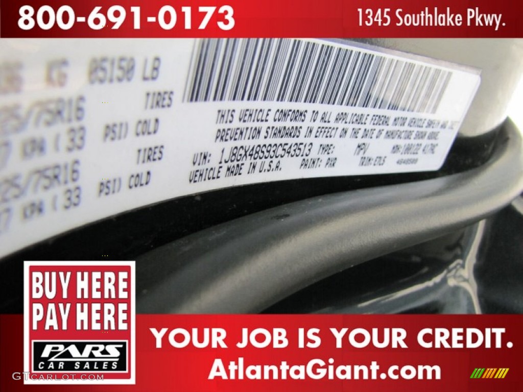 2003 Grand Cherokee Laredo - Brilliant Black / Dark Slate Gray/Light Slate Gray photo #14