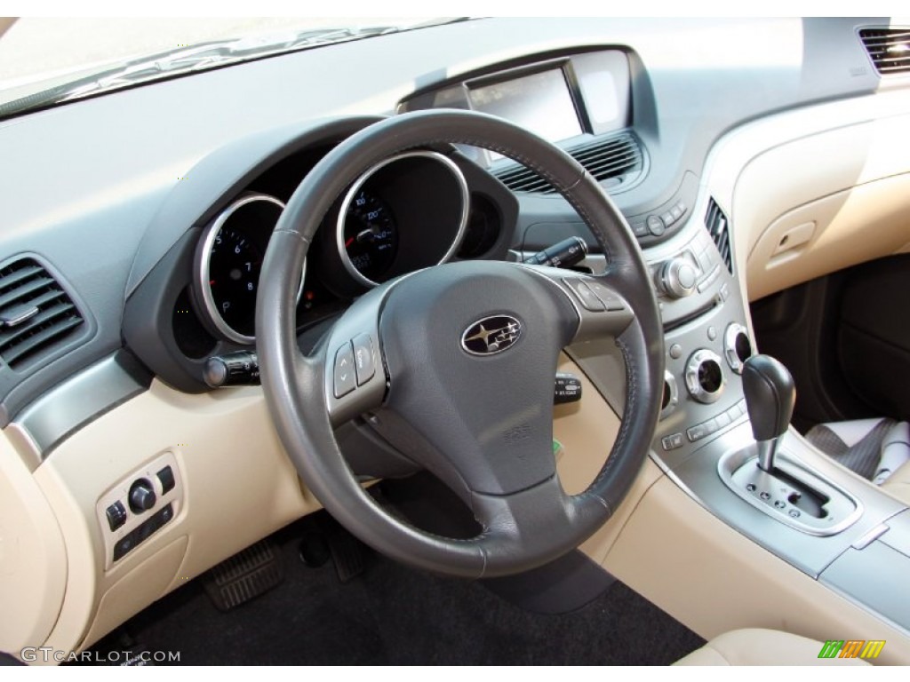 Desert Beige Interior 2009 Subaru Tribeca Limited 7 Passenger Photo #52622945