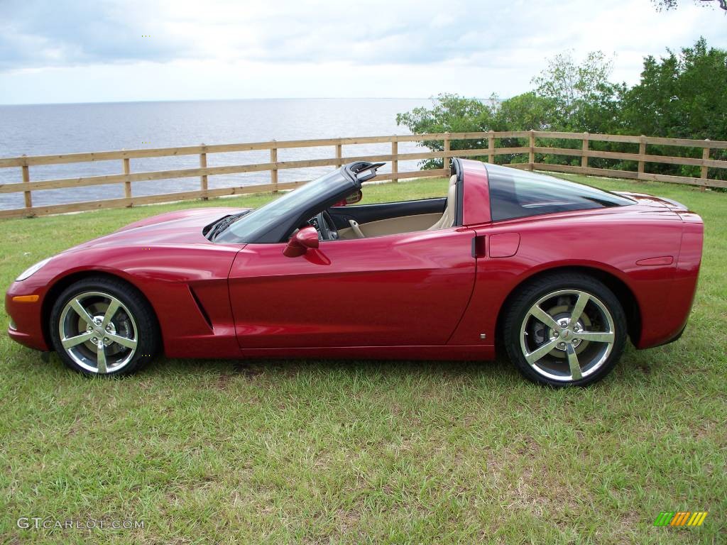 2008 Corvette Coupe - Crystal Red Metallic / Cashmere photo #1