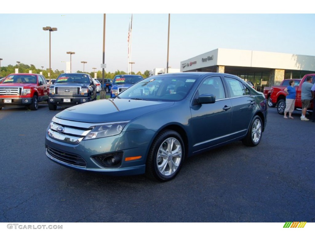 2012 Fusion SE - Steel Blue Metallic / Charcoal Black photo #6