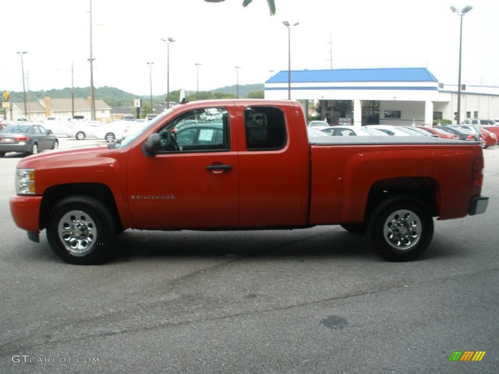 2009 Silverado 1500 LS Extended Cab - Victory Red / Dark Titanium photo #10