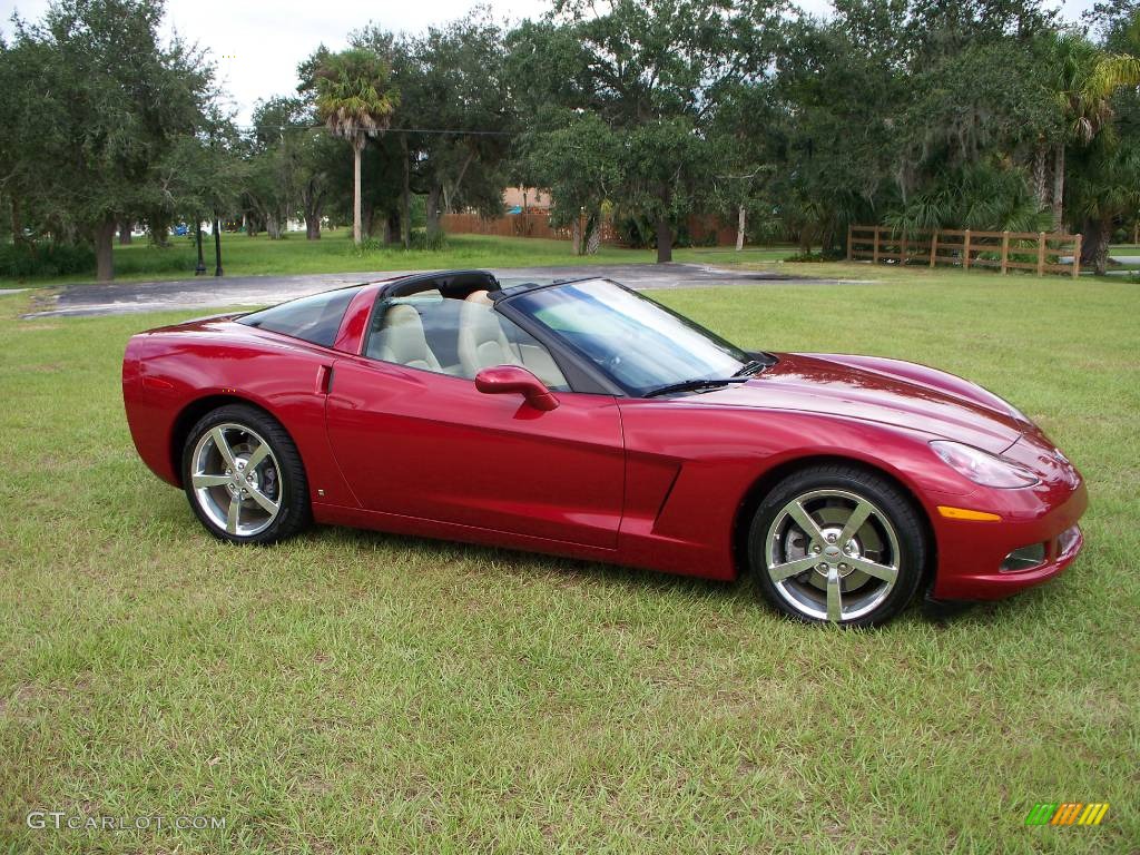 2008 Corvette Coupe - Crystal Red Metallic / Cashmere photo #6