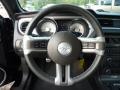 Charcoal Black 2010 Ford Mustang GT Premium Convertible Steering Wheel