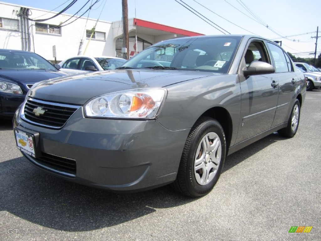 2007 Malibu LS Sedan - Dark Gray Metallic / Titanium Gray photo #1