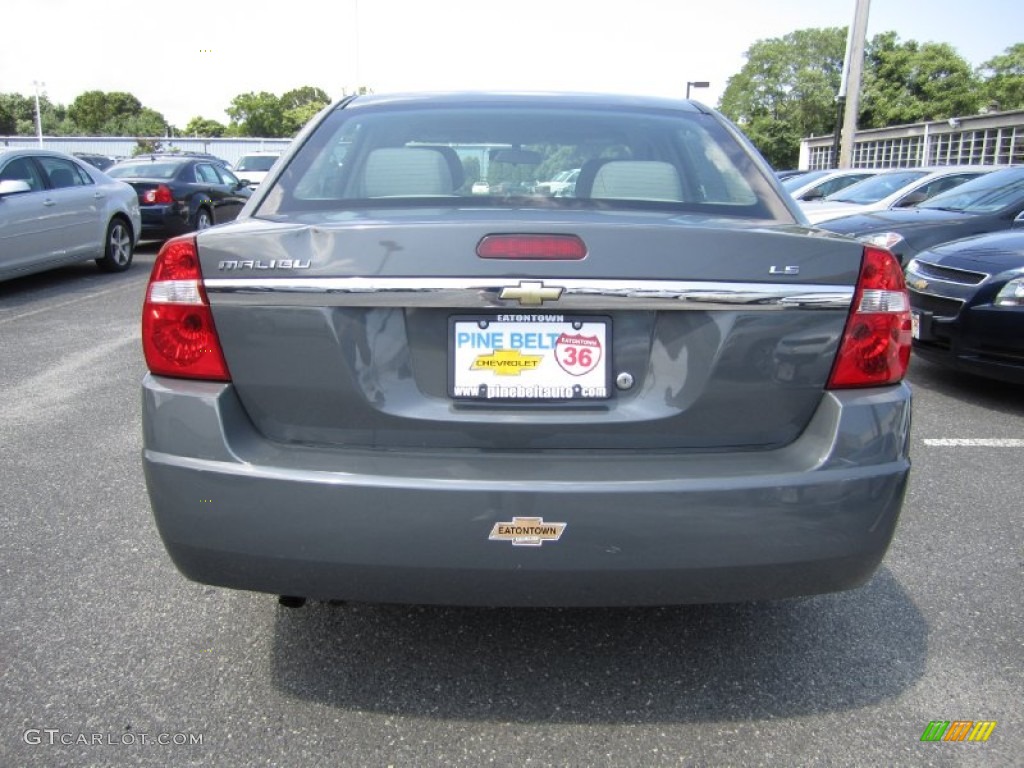 2007 Malibu LS Sedan - Dark Gray Metallic / Titanium Gray photo #5