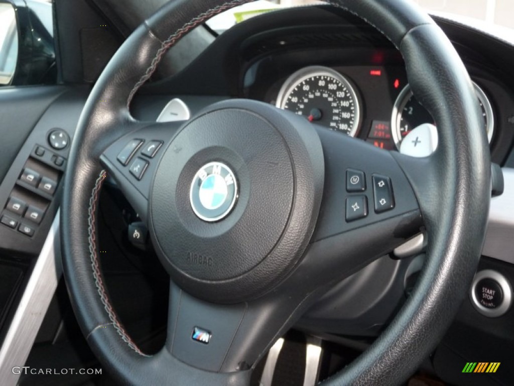2006 BMW M5 Standard M5 Model Black Steering Wheel Photo #52630799