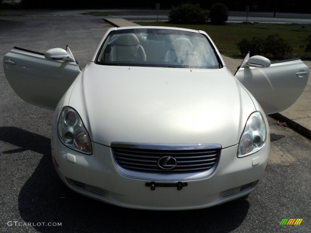 2003 SC 430 - White Gold Crystal / Saddle photo #25