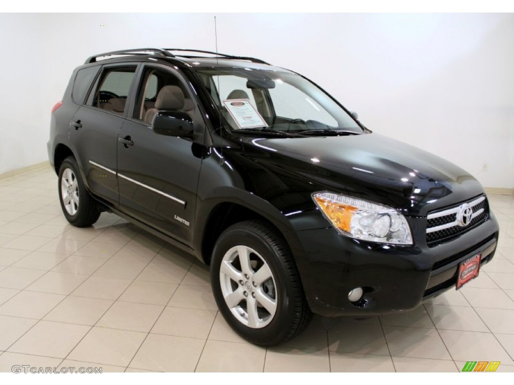 2008 RAV4 Limited 4WD - Black / Taupe photo #1