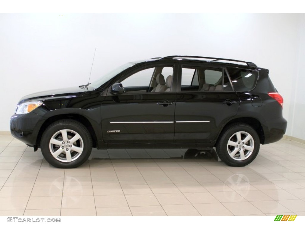 2008 RAV4 Limited 4WD - Black / Taupe photo #4