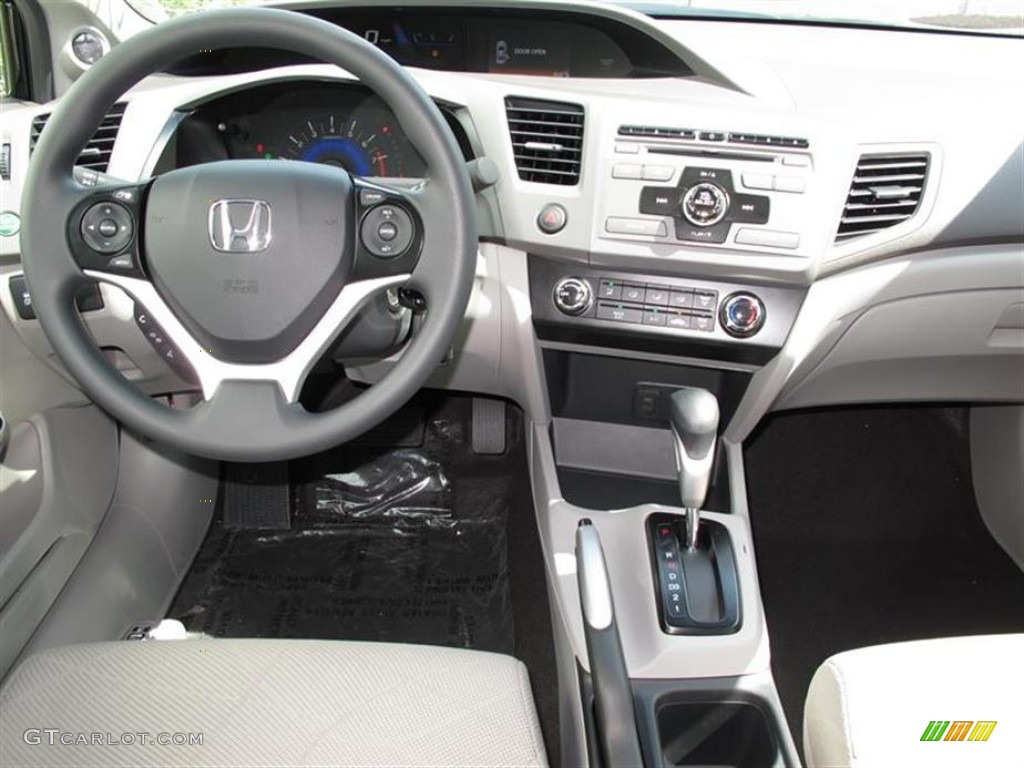 2012 Honda Civic EX Sedan Gray Dashboard Photo #52633349