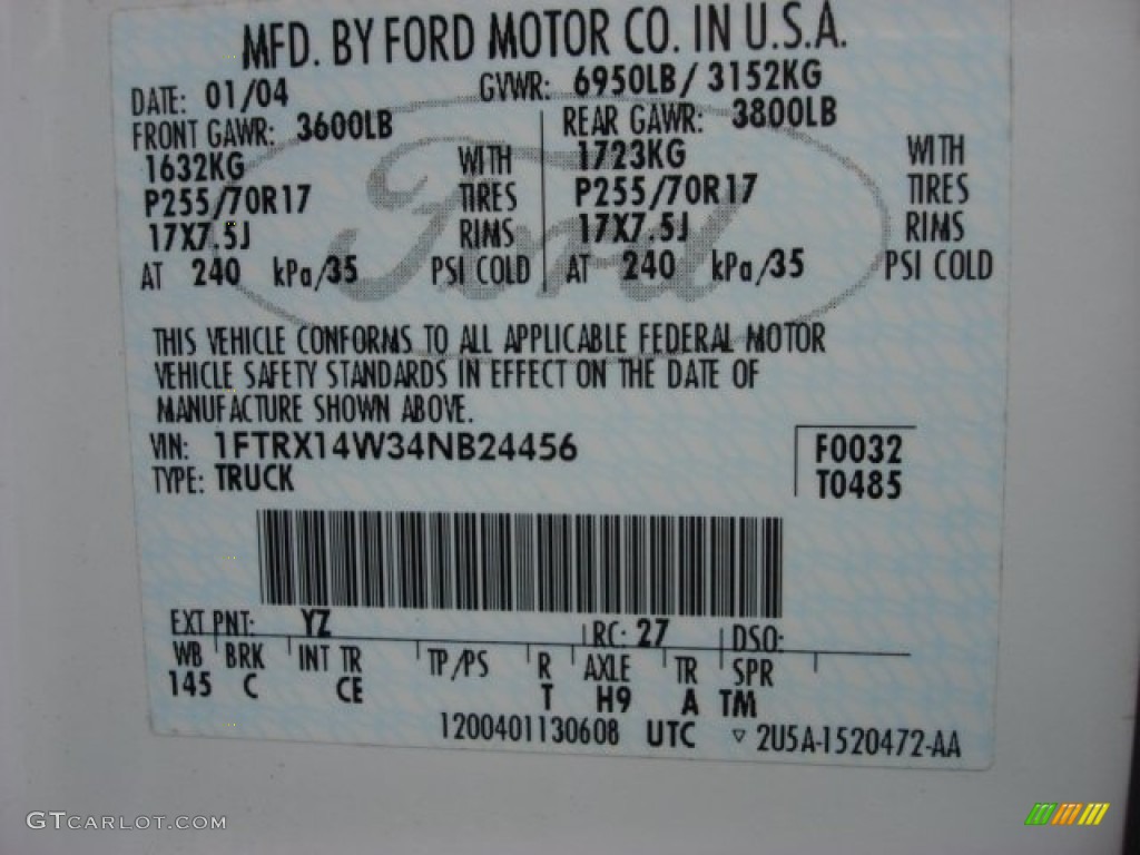 2004 F150 STX SuperCab 4x4 - Oxford White / Medium/Dark Flint photo #28