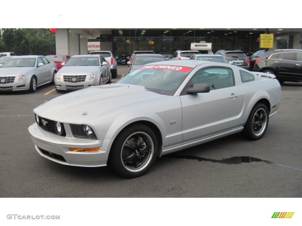 Satin Silver Metallic Ford Mustang