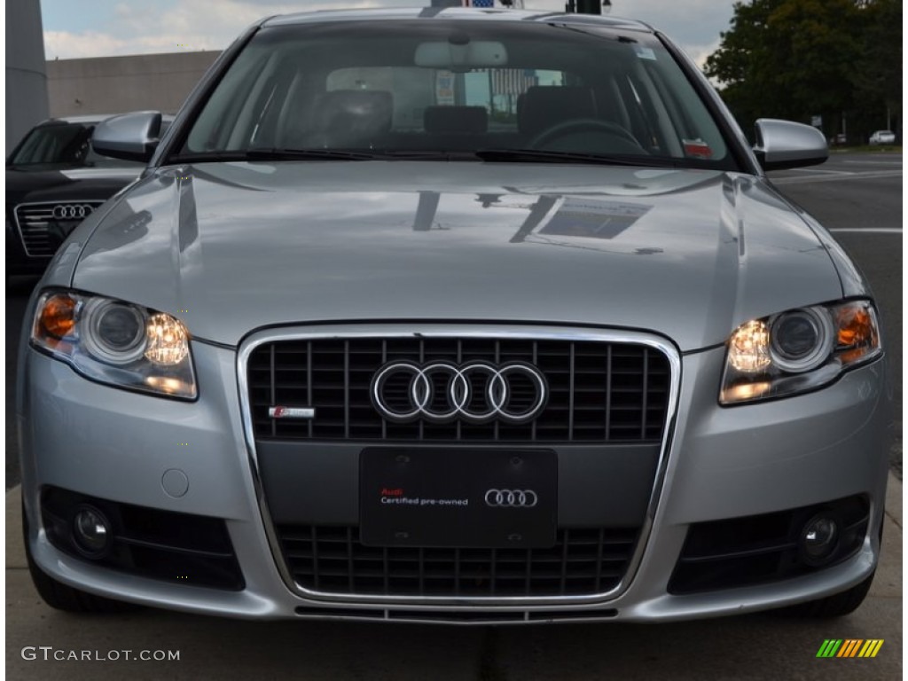 2008 A4 2.0T quattro S-Line Sedan - Light Silver Metallic / Black photo #2