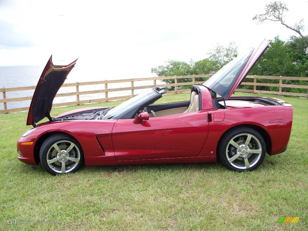 2008 Corvette Coupe - Crystal Red Metallic / Cashmere photo #24