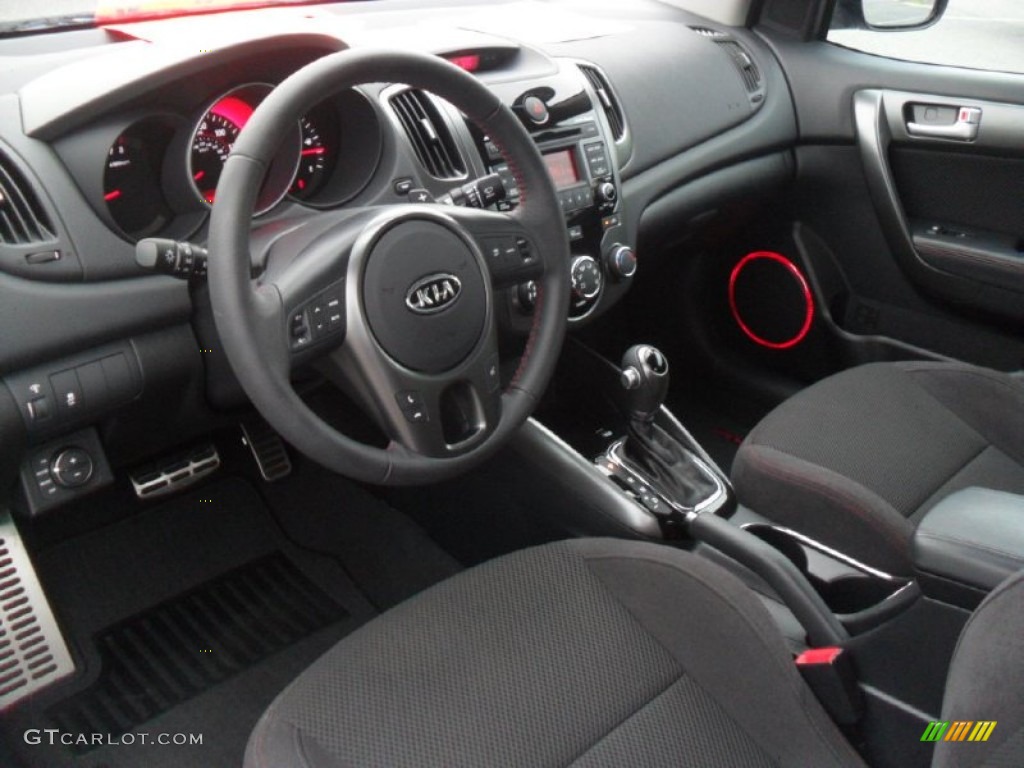 Black Sport Interior 2011 Kia Forte Koup SX Photo #52636145
