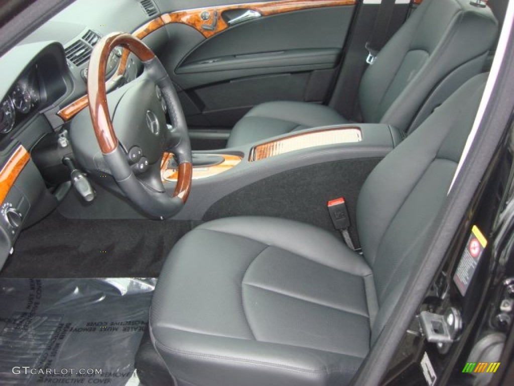 Black Interior 2009 Mercedes-Benz E 320 BlueTEC Sedan Photo #52637606