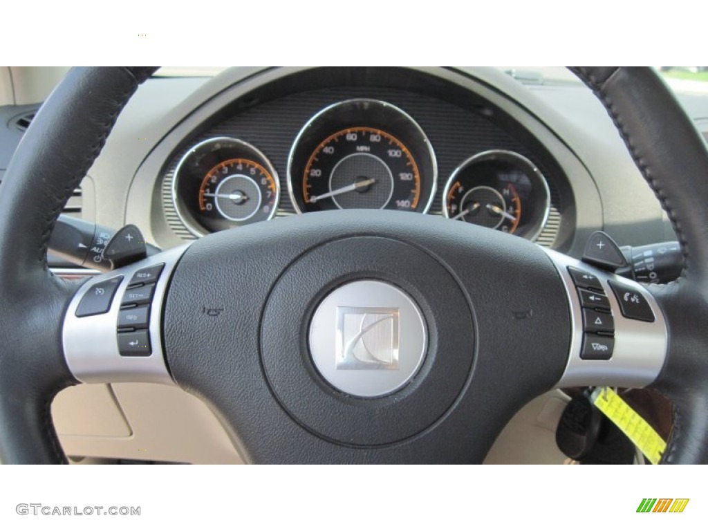 2009 Saturn Aura XR V6 Tan Steering Wheel Photo #52638179